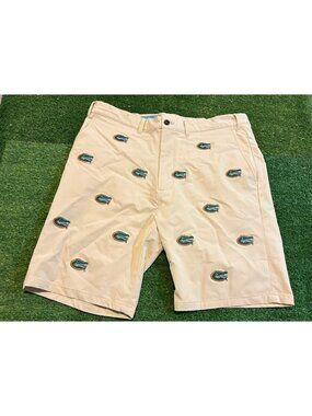 Florida Gators shorts mens 38 tan castaway nantucket 8" inseam lighweight casual